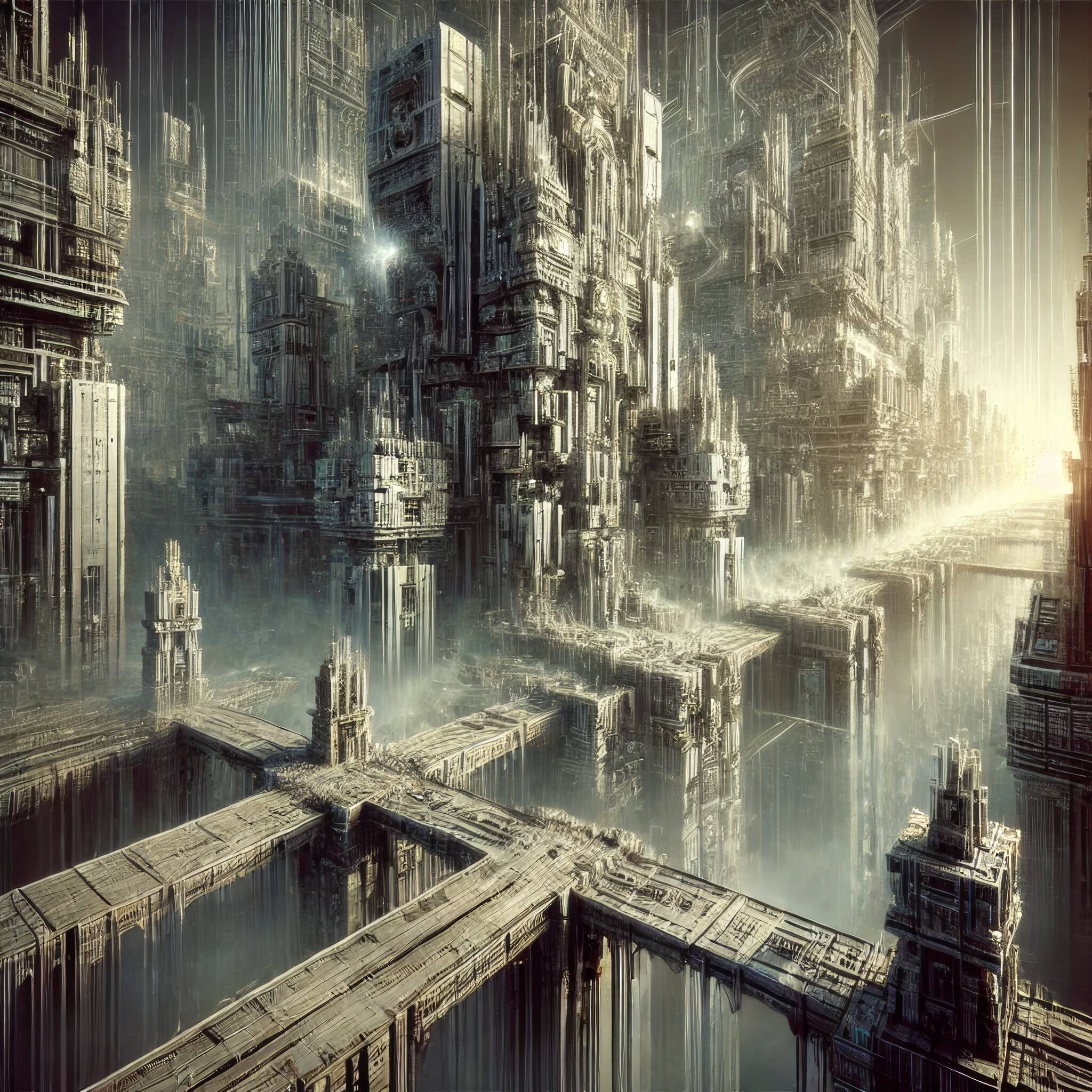Echo of The Architecture of Ghosts — a city that bends from sight