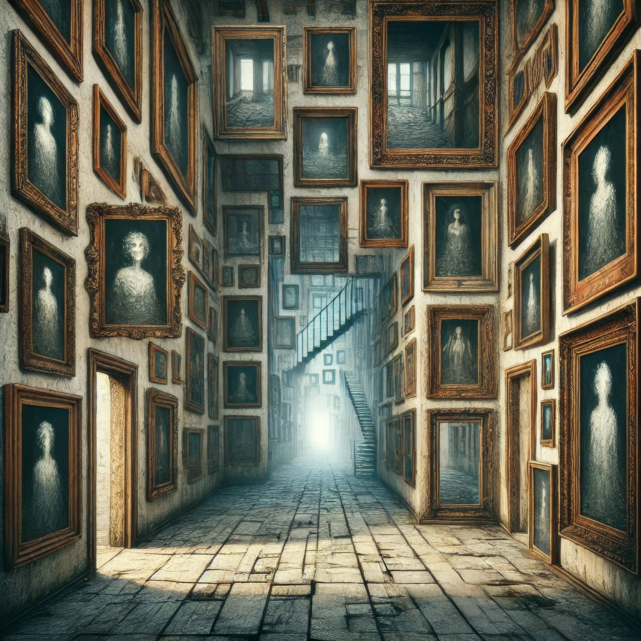 Echo of The Frame That Erased Its Subject — portraits whose figures have vanished