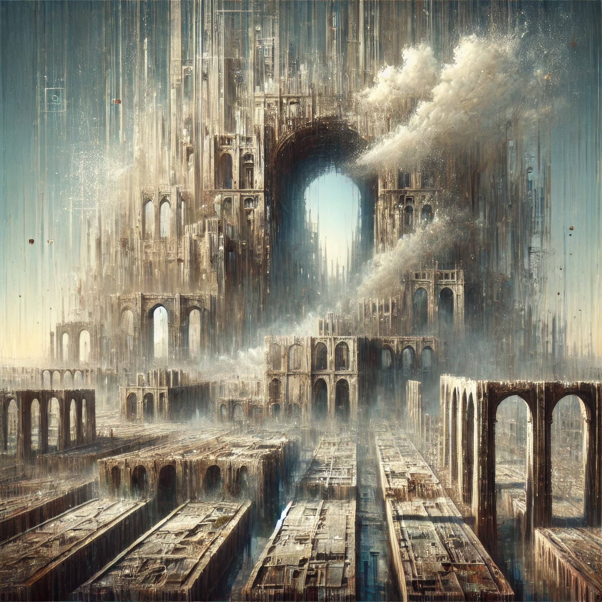 Echo of What Stands When Nothing Remains — a ruin that erases itself